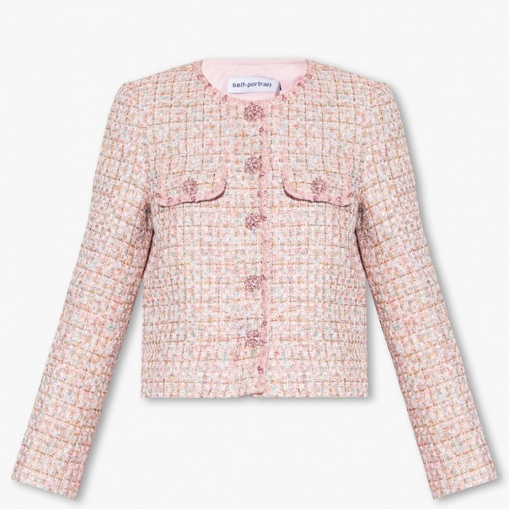 Self Portrait Tweed Blazer Jacket